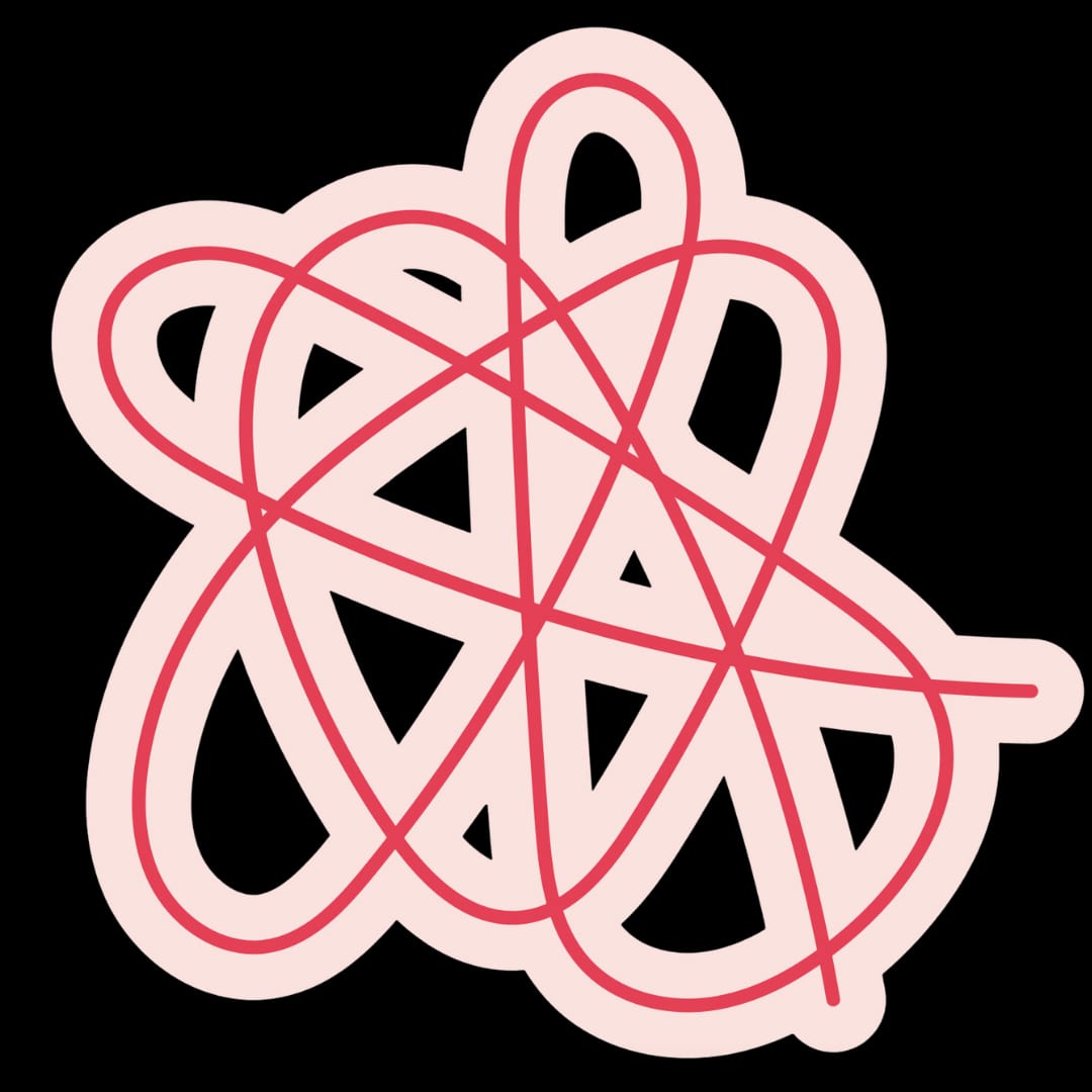 Red squiggles outlined in pink to demonstrate anxiety for heartfelt advice article