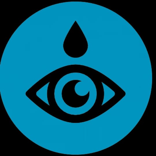 eye moisture blue icon