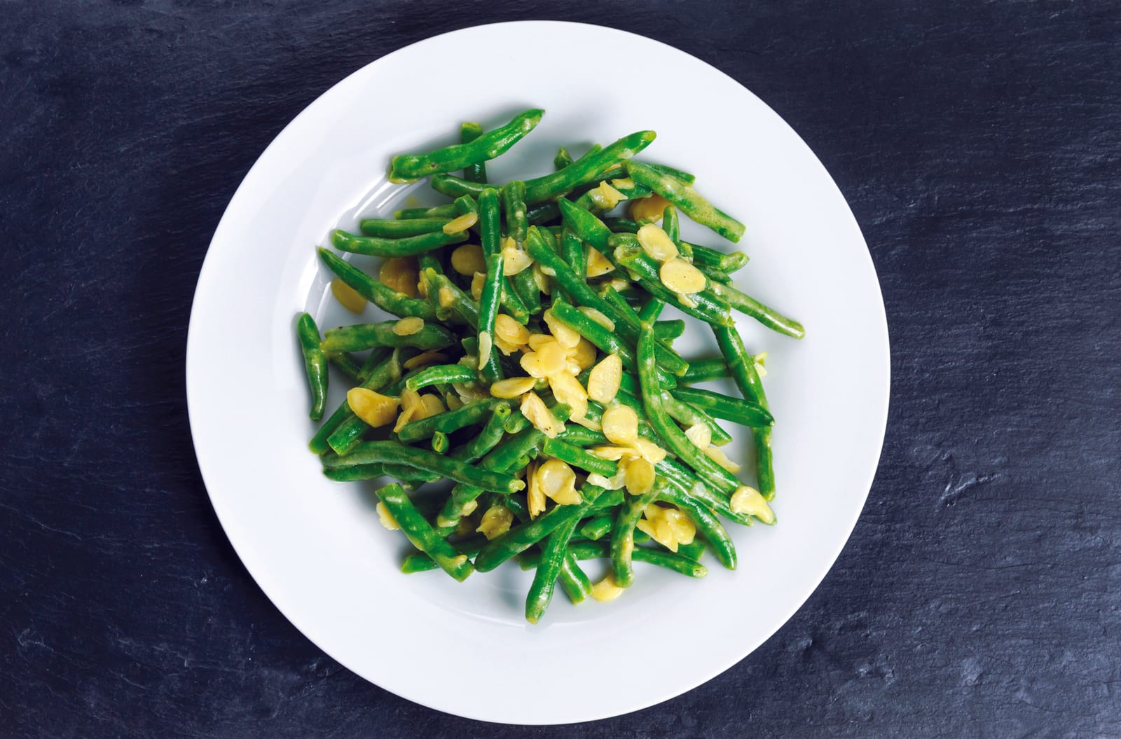 green bean dish on a plate