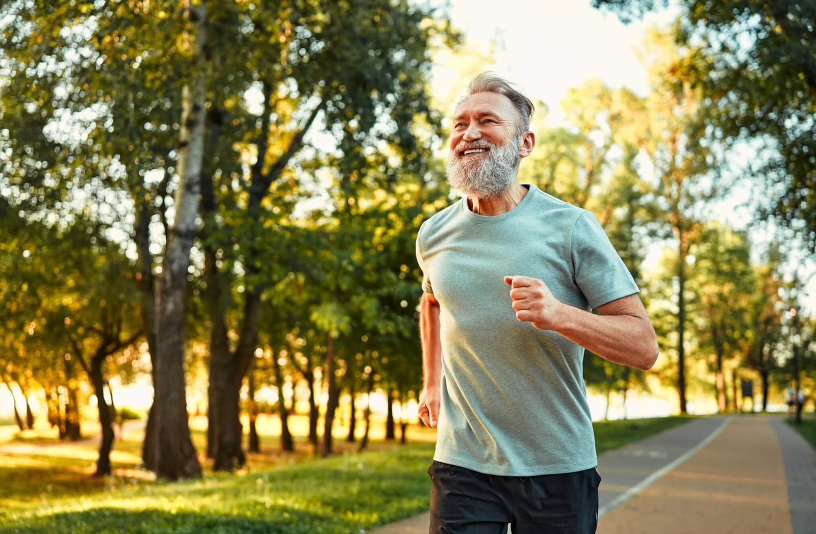 man running as a form of stress management for heart health
