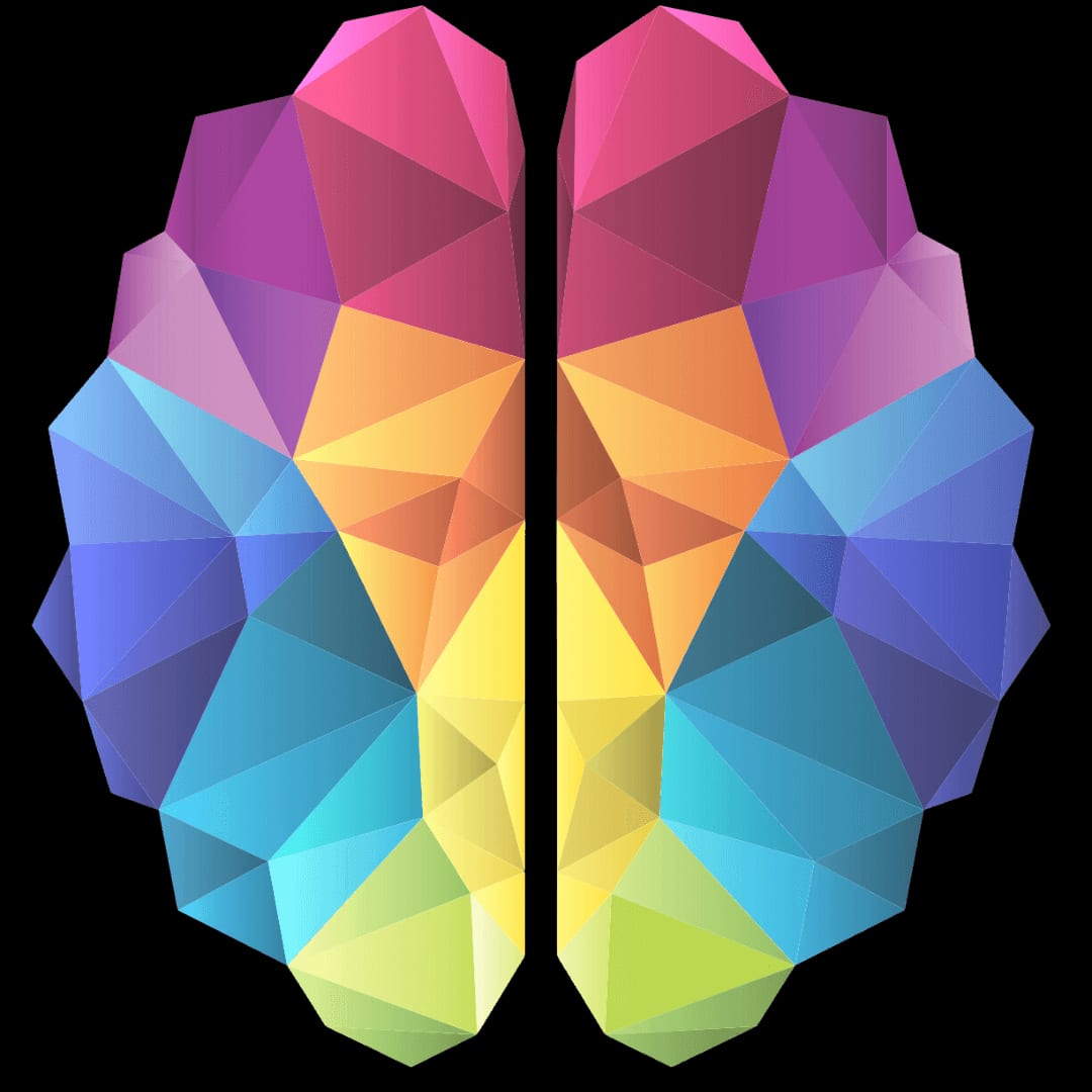 rainbow brain icon